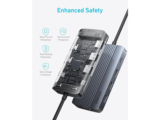 Anker USB-C Stație de andocare cu HDMI 4K PD Gri (A83790A2)