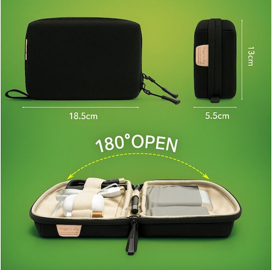 Techly Ica-nb Punch18bk Compact Black Organizer Bag
