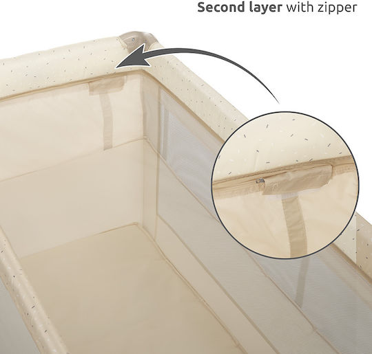 Lorelli Torino Παρκοκρέβατο 2 Επιπέδων με Στρώμα Μπλε 70x127cm