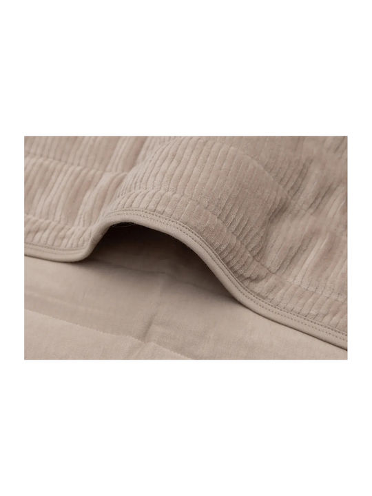 Jollein Κουβέρτα Αγκαλιάς & Λίκνου Velvet Rib Βελουτέ Καφέ 75x100εκ.