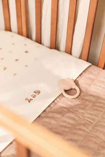 Jollein Decke Wickeltücher für Kinderzimmer Velvet Rib Samt Braun 75x100cm