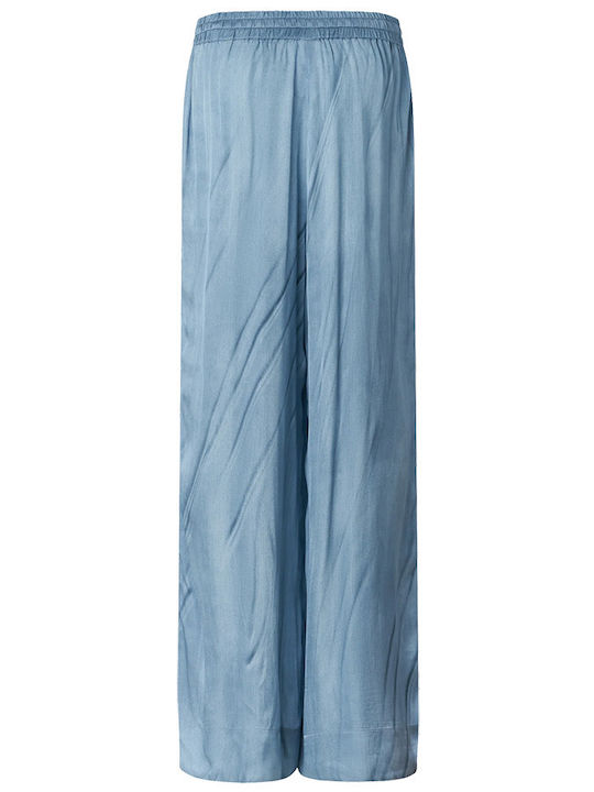 Дамско Текстил Панталон с Ластик Light Blue