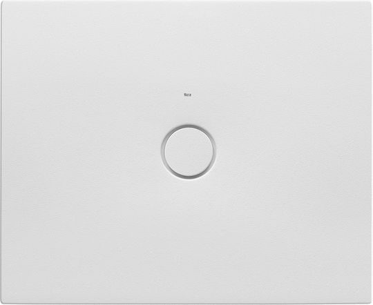 Roca Rectangular Porcelain Shower White Cratos 100x80x3.5cm
