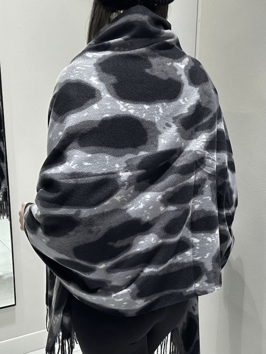 Leopard Frauen Wollschal Gray Leopard Frauen Wollschal Gray
