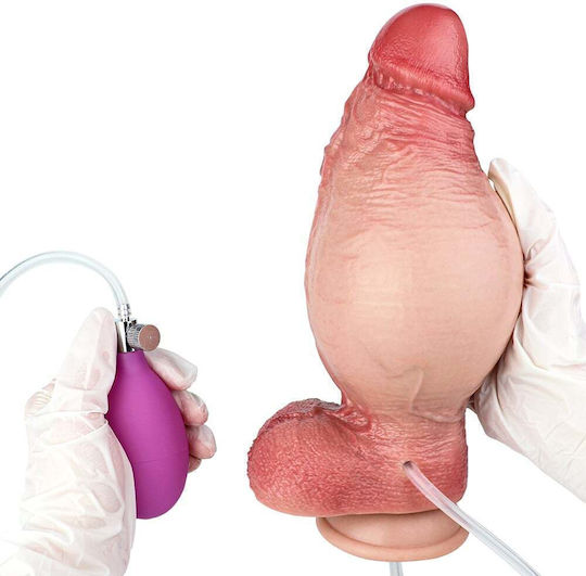 Kinksters Dildo Realistic Gonflabil cu Ejaculare Flesh 19.5cm