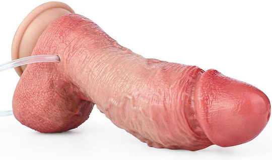 Kinksters Dildo Realistic Gonflabil cu Ejaculare Flesh 19.5cm