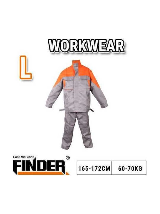 Finder Work Coveralls Full Body Gray