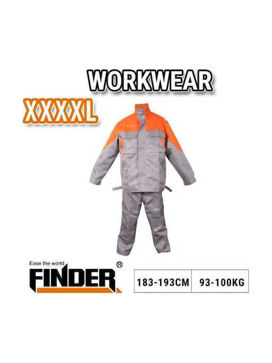 Finder Work Coveralls Full Body Gray