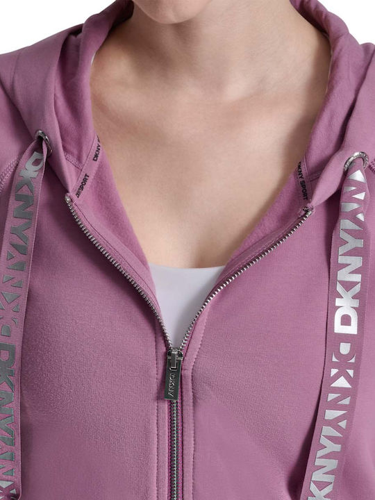 Women's Sweatshirt Jacket Hooded Purple
