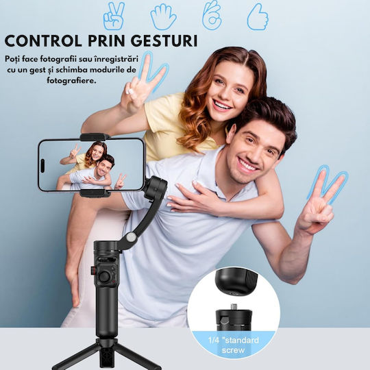 Gimbal für Mobiltelefone Schwarz