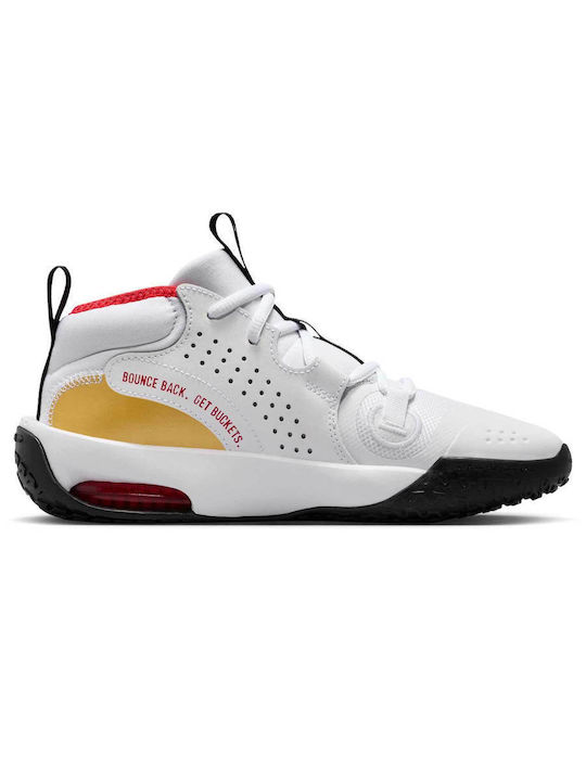 Kids Sports Shoes Basketball with Laces White