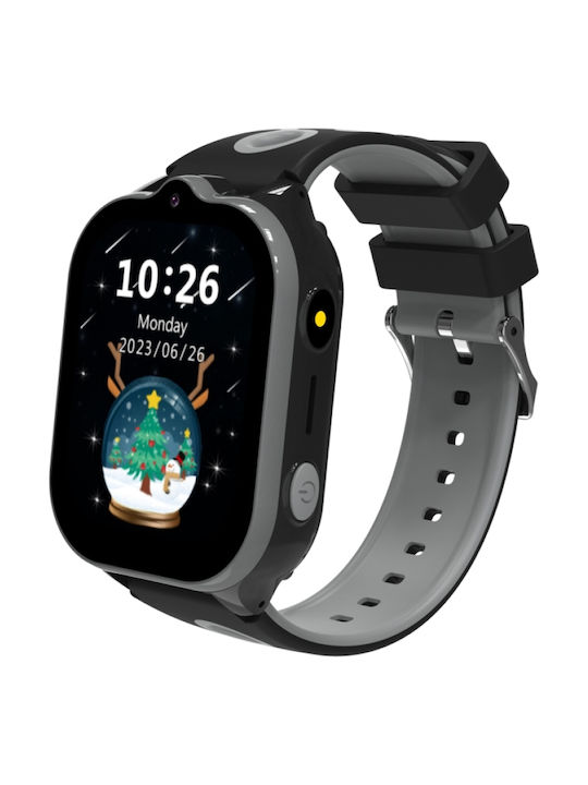 Aoke Kinder-Digitaluhr mit GPS und Silikonarmband Schwarz