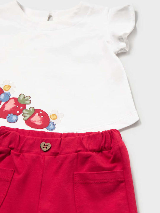 Kids' Set with Shorts Summer 4pcs Red