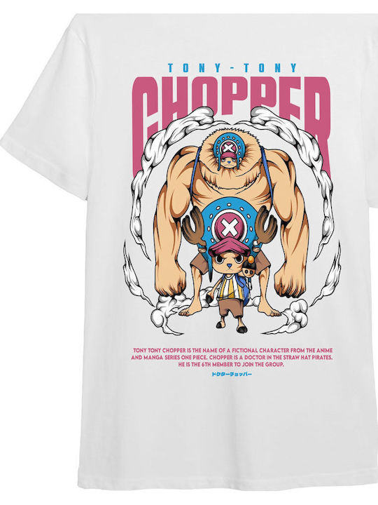 Pop Culture T-shirt One Piece Λευκό 64000p Chopper