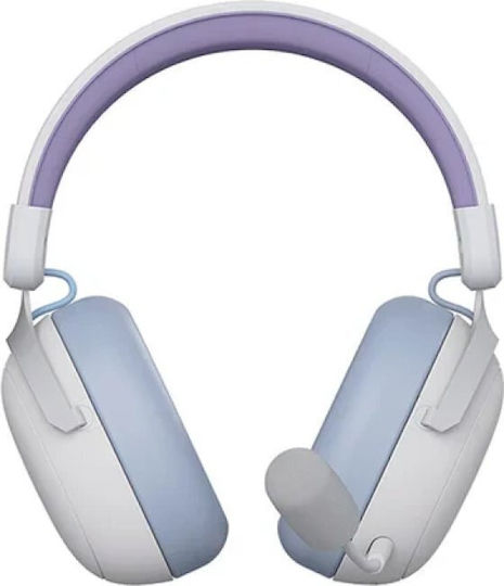 Ajazz AHM08 Max Ασύρματο Over Ear Gaming Headset με σύνδεση Bluetooth / USB Purple for PC