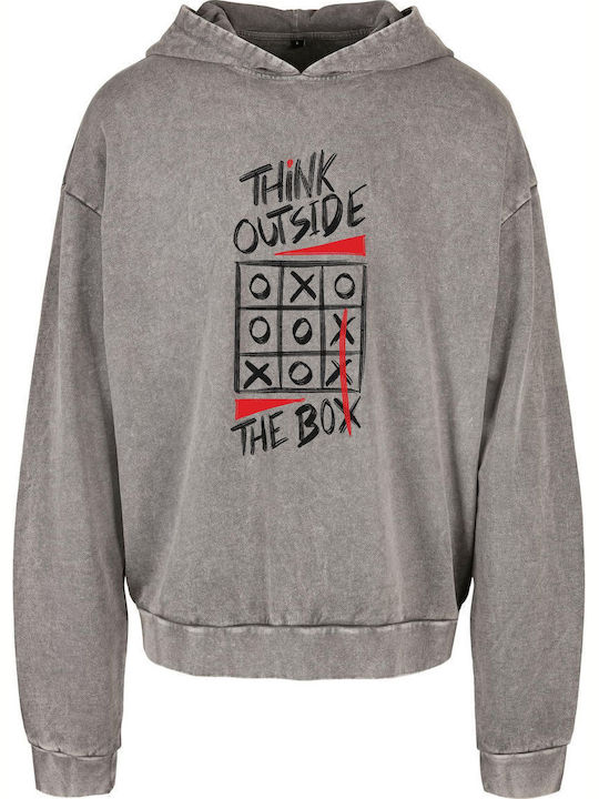 Oversized Premium Hoodie Think Outside Box White Pop Culture Asphalt