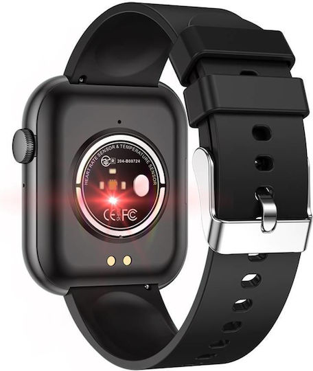Eko Smartwatch mit Pulsmesser (Schwarz)