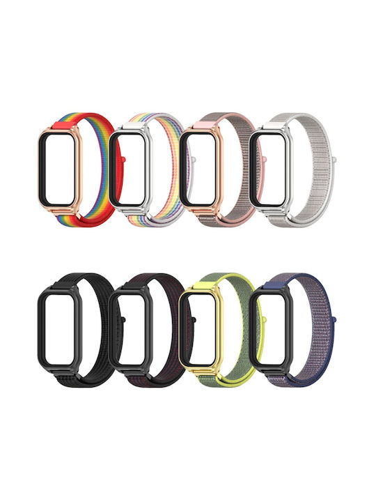 Xiaomi Smart Band 8 Active Mijobs Λουράκι Nylon White Grey