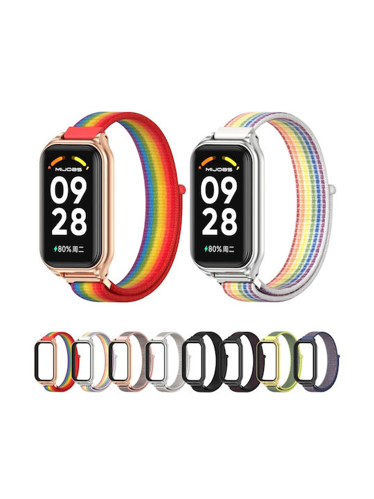 Xiaomi Intelligenter Band 8 Active Mijobs Tragbare Bänder Nylon Lila Blau