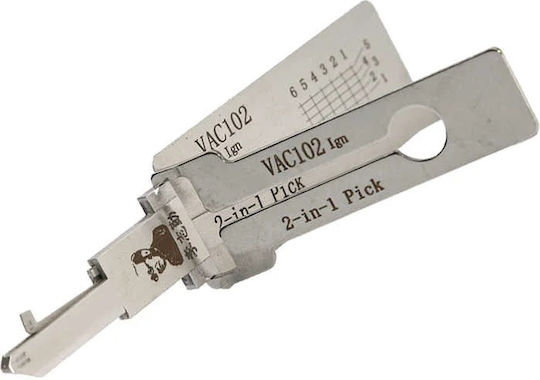 Lishi Auto Tool Decoder Vac102 V3 – 2-în-1 Pick Decoder Aprindere Uși Portbagaj – Compatibil Renault Clio Kangoo Laguna Twingo Dacia Logan Sandero Duster