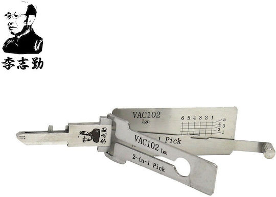 Lishi Auto Tool Decoder Vac102 V3 – 2-în-1 Pick Decoder Aprindere Uși Portbagaj – Compatibil Renault Clio Kangoo Laguna Twingo Dacia Logan Sandero Duster