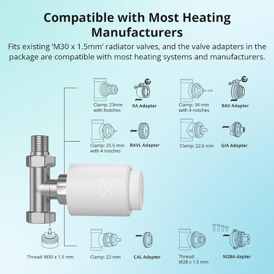 Sonoff Electronic Thermostatic Radiator Valve for Radiator Body 1 Piece