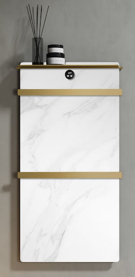 Piccadilly Electric Towel Rail with Glass Front 80x40cm Gold