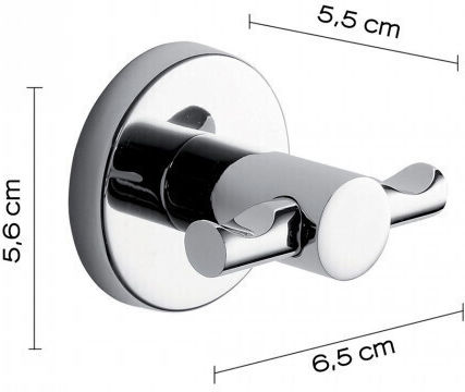 Piccadilly Double Wall-Mounted Bathroom Rail Inox Silver