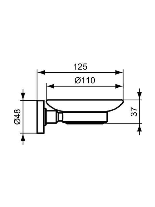 Ideal Standard Wandmontiert Seifenschale Schwarz