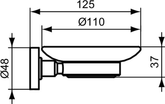 Ideal Standard Επιτοίχια Σαπουνοθήκη Μαύρη