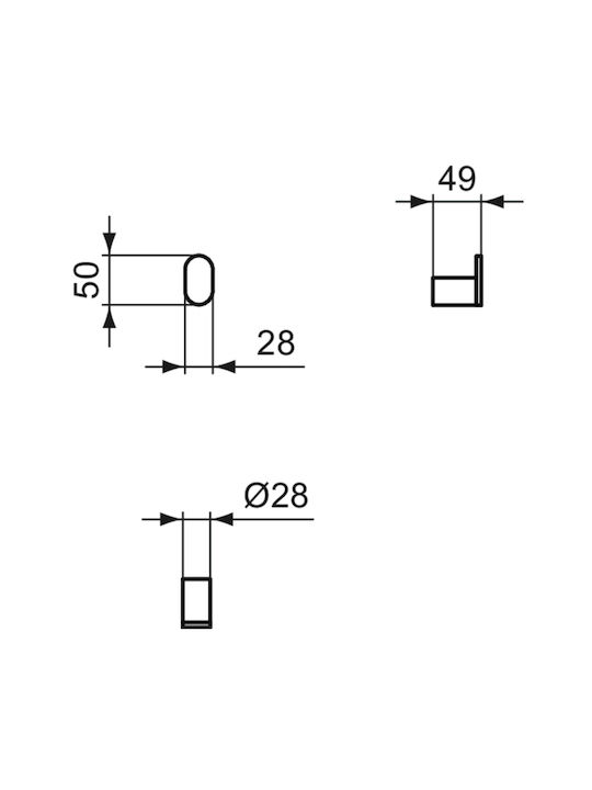Ideal Standard Conca T4507A5 Haken Badezimmer Einzeln Schrauben Magnetic Grey
