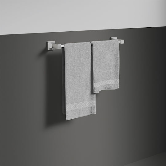 Ideal Standard Iom Square Ράγα Μπάνιου Μονή Επιτοίχια με Βίδες Inox Ασημί