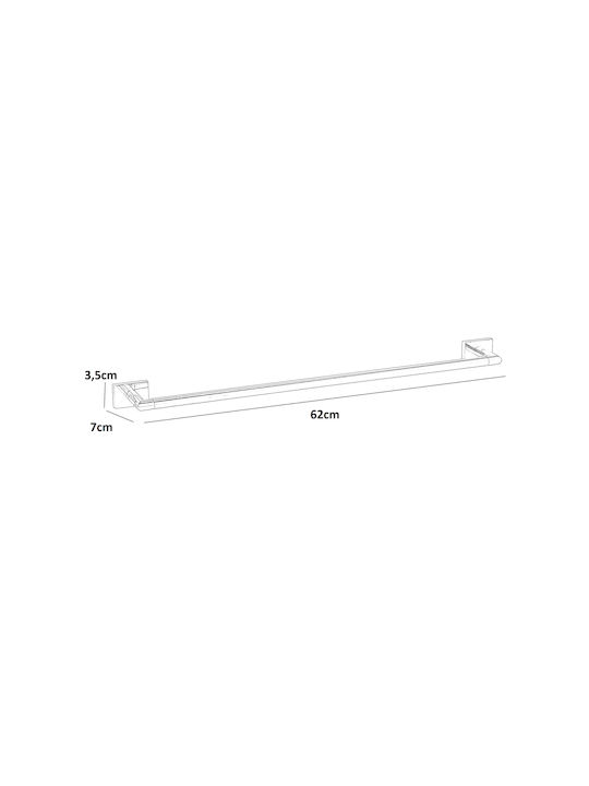 Bronze Art Single Wall-Mounted Bathroom Rail ​60x60cm Bronze