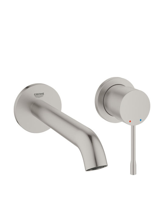 Grohe Αναμεικτική Μπαταρία Νιπτήρα Ψηλή Ασημί