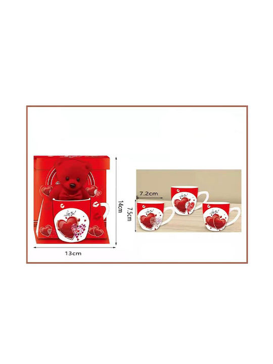 Bear Mug Ceramic Red