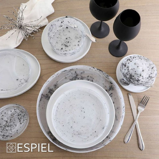 Espiel Maya Set of Glasses Cocktail/Drinking made of Glass in Black Color Stemmed 305ml 6pcs