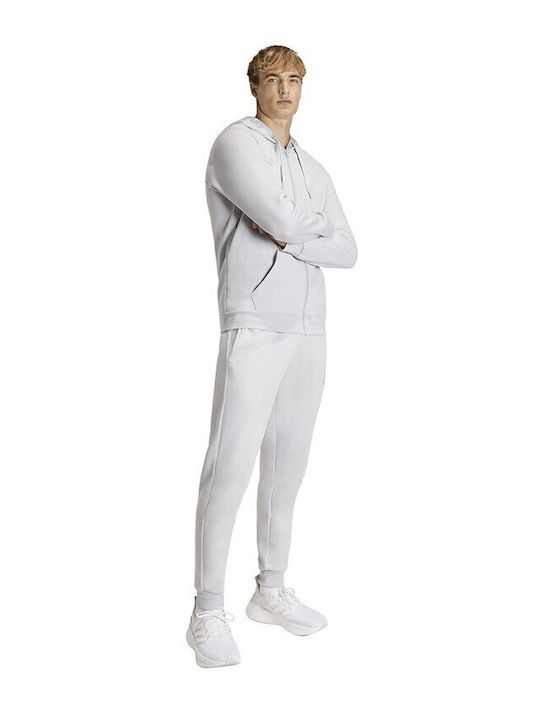 adidas Entrada Ζακέτα Γκρι με Κουκούλα