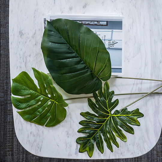 Artificial Decorative Branch Monstera Green 71cm Artekko
