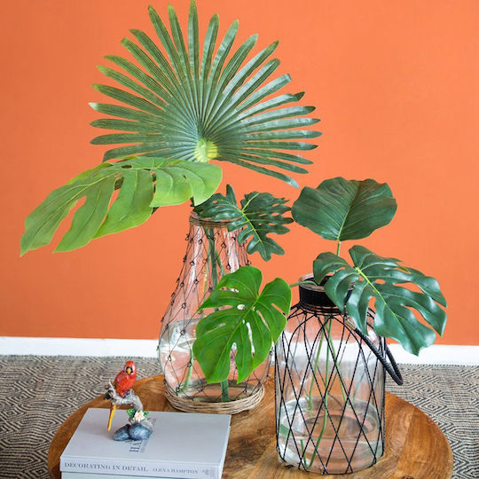 Artificial Decorative Branch Monstera Green 71cm Artekko