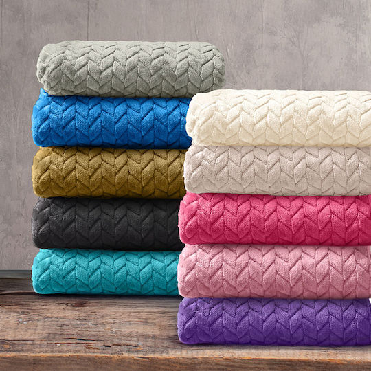 Rythmos Harmonie Blanket Fleece Double 220x240cm Gray