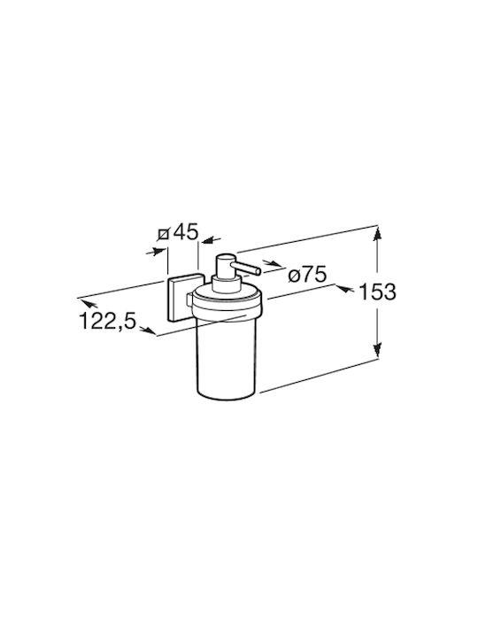 Roca Dispenser Montat Pe Perete Din Sticlă Argintiu 300ml