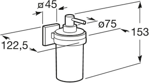 Roca Dispenser Montat Pe Perete Din Sticlă Argintiu 300ml