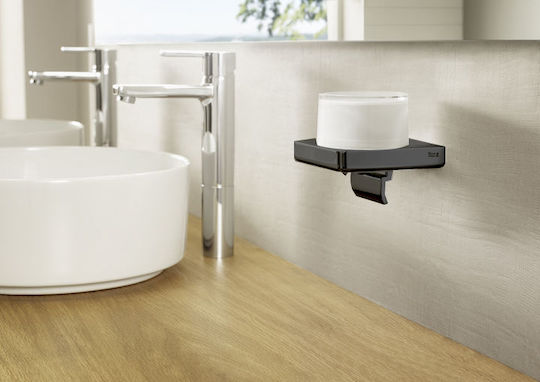 Roca Wall-mounted Dispenser Glass Black 160ml