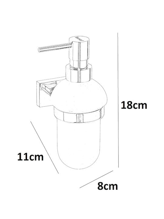 Bronze Art Spender Glas Silber