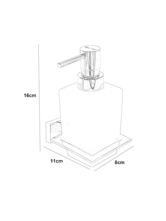 Bronze Art Spender Glas Silber