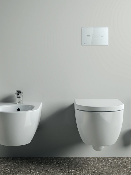 Ideal Standard Conca Glas Badezimmer Toilettenbürste Silber