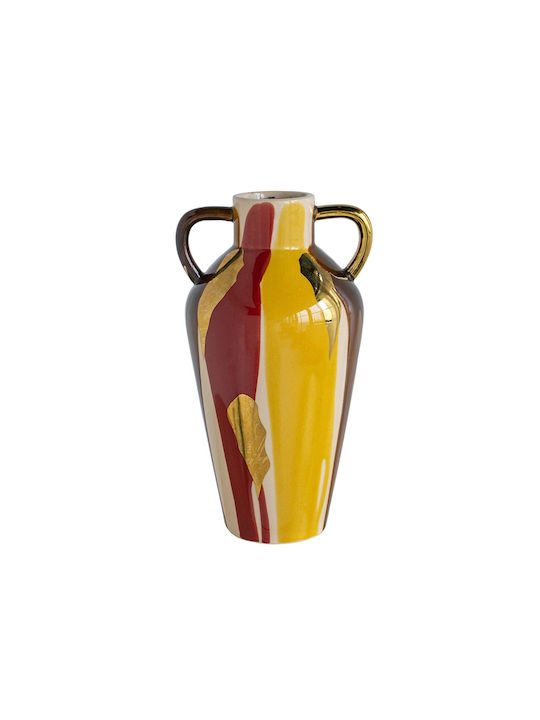 Artekko Ekko Dekorative Keramikvase Mehrfarbig 18,7x16,3x31,5 cm