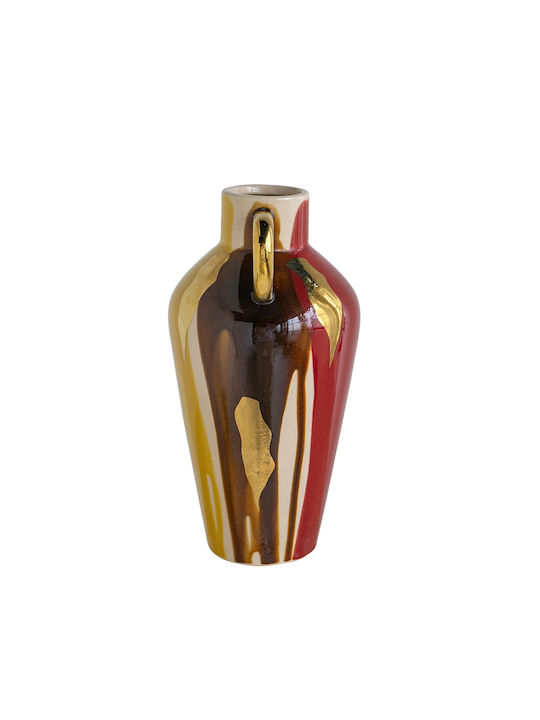 Artekko Ekko Dekorative Keramikvase Mehrfarbig 18,7x16,3x31,5 cm