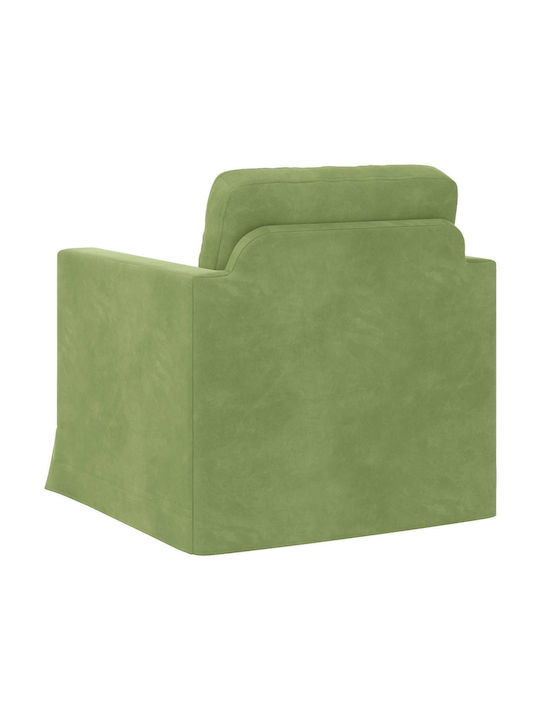 Polițronă Velur Verde Deschis 78x78x80cm