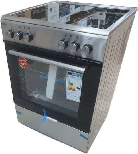 Robin Aragaz 69lt cu Plite Ceramice L60cm. Inox